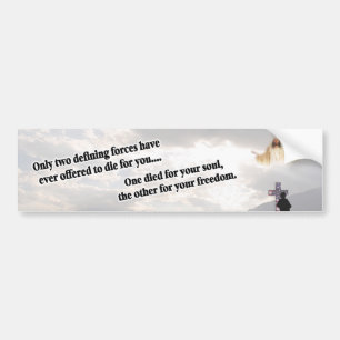 Jesus Christ & the American Soldier New Design #2 Bumper Sticker