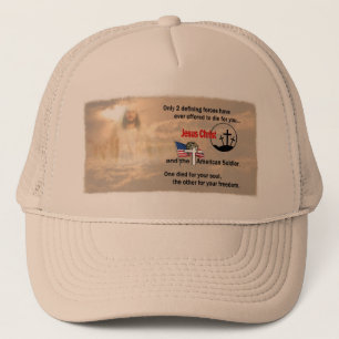 Jesus Christ & the American Soldier Trucker Hat