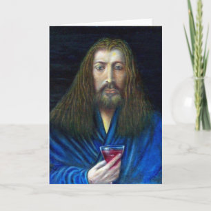 JESUS CHRIST, THE CHALICE IN EMMAUS HOLIDAY CARD