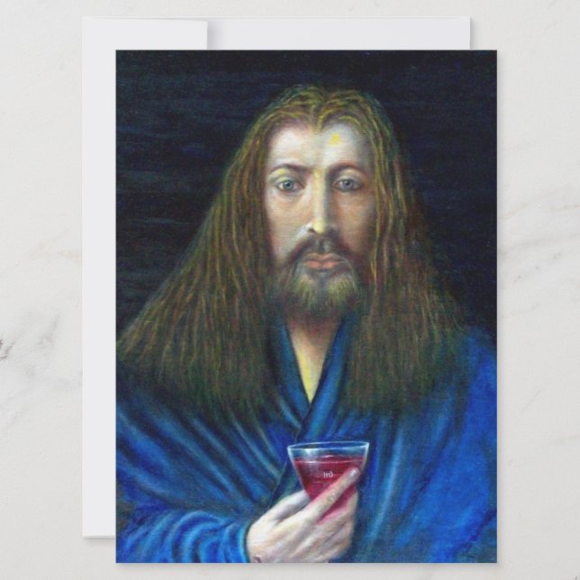 JESUS CHRIST,THE CHALICE IN EMMAUS INVITATION (Front)