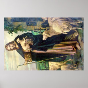 Jesus Christ The Good Shepherd Poster