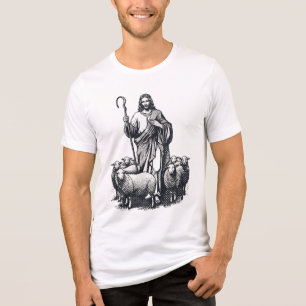 Jesus Christ the good shepherd T-Shirt Tri-Blend Shirt