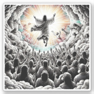 Jesus Christ The Rapture Religious Christian Art 
