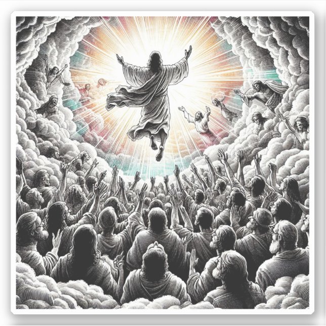 Jesus Christ The Rapture Religious Christian Art  (Front)