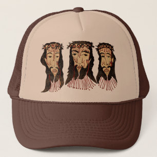 Jesus Christ Thorn Crown Folk art Painting Trucker Hat
