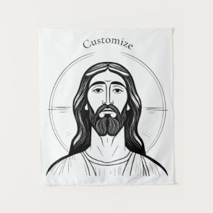 Jesus Christ Thunder_Cove Tapestry