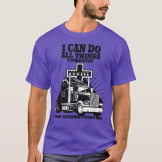 Jesus Christ Trucker Truck Driver Religious Diesel T-Shirt