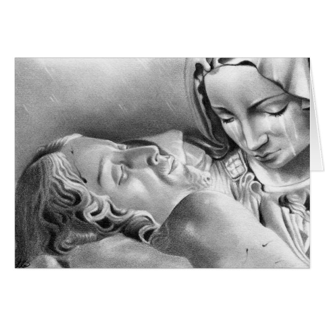 Jesus Christ Virgin Mary Card (Front Horizontal)