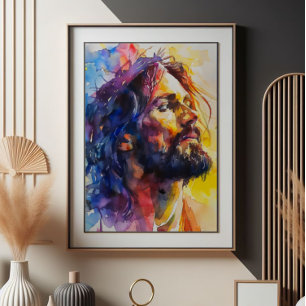 Jesus Christ Watercolor Photo Print