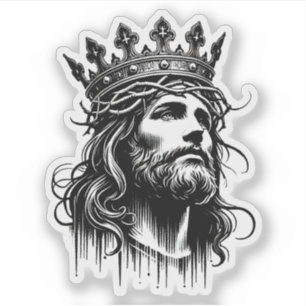 Jesus Christ wearing Kings Crown illustration Art