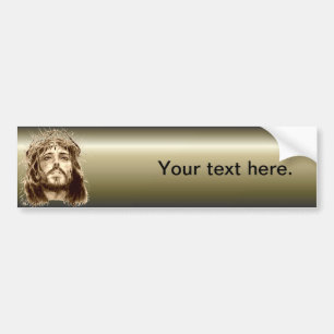 Jesus Christ with a Crown of Thorns Bumper Sticker