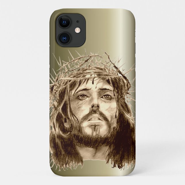 Jesus Christ with a Crown of Thorns Case-Mate iPhone Case (Back)