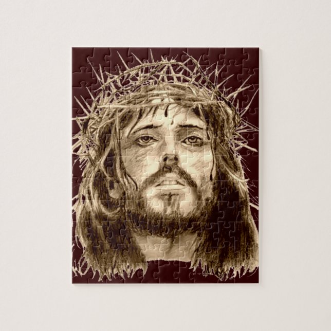 Jesus Christ with a Crown of Thorns Jigsaw Puzzle (Vertical)
