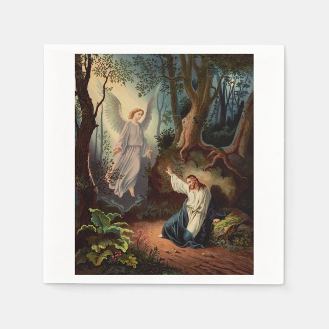 Jesus Christ with angel  Napkin (Front)