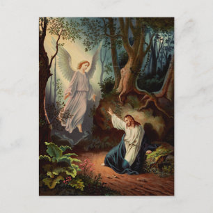 Jesus Christ with angel Postcard