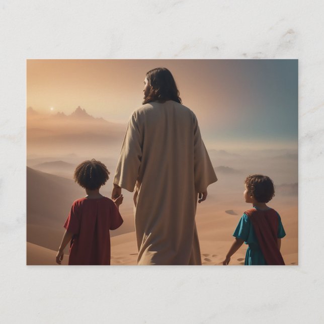 Jesus Christ with Children Postcard (Front)