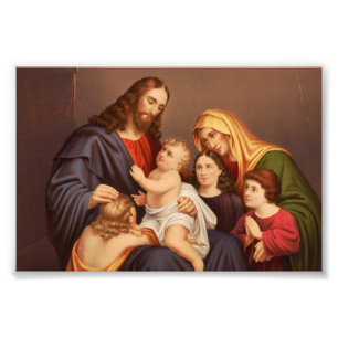 Jesus Christ with Children Premium Fine Art Photo Print