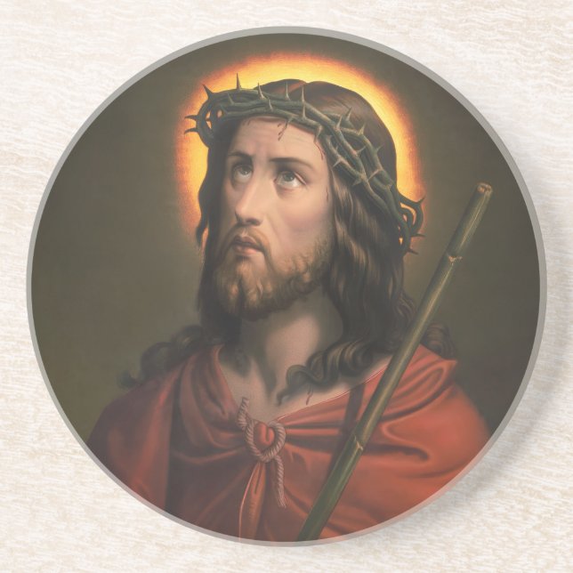 Jesus Christ with Crown of Thorns Coaster (Front)
