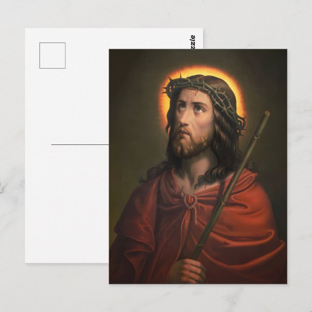 Jesus Christ with Crown of Thorns Postcard (Front/Back)