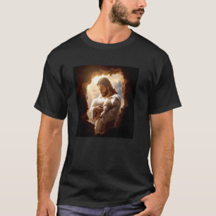 Jesus Christ with Lamb  Catholic Christian Art Des T-Shirt