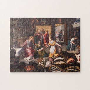 Jesus Christ with Martha and Mary - Joos Goemaere Jigsaw Puzzle