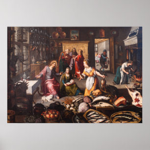 Jesus Christ with Martha and Mary - Joos Goemaere Poster