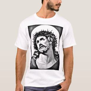 Jesus Christ with thorn crown Vintage religious  T-Shirt