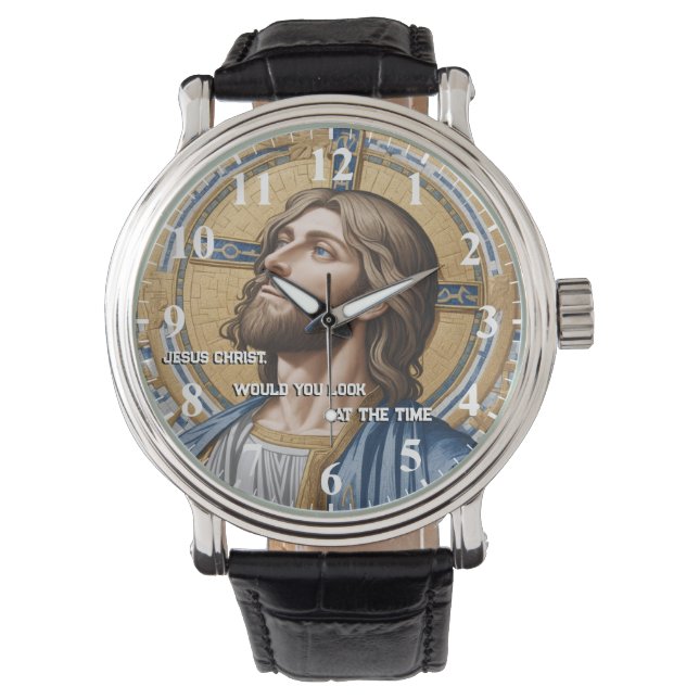 Jesus Christ would you look at the Time Gold Blue Watch (Front)