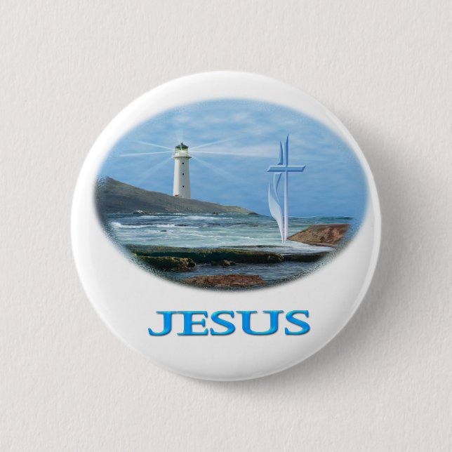 Jesus Christian 6 Cm Round Badge (Front)