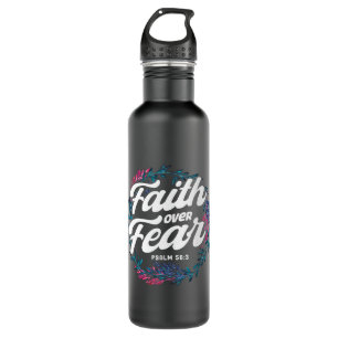 Jesus Christian Bible Verse Psalm 563 Flower Butte 710 Ml Water Bottle