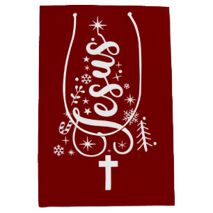 Jesus Christian Christmas Bible Verse Faith  Medium Gift Bag