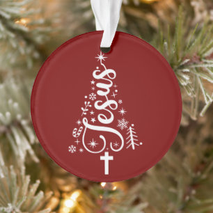 Jesus Christian Christmas Bible Verse Faith  Ornament