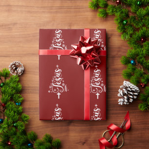 Jesus Christian Christmas Bible Verse Faith Wrapping Paper