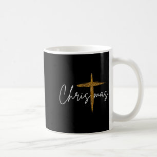 Jesus Christian Cross Merry Christmas Pajamas Fami Coffee Mug