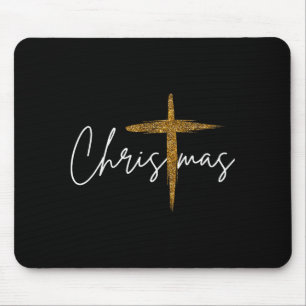 Jesus Christian Cross Merry Christmas Pajamas Fami Mouse Mat
