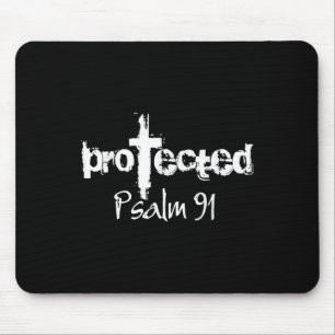 Jesus Christian Design - God Protected Psalm 91 Bi Mouse Mat