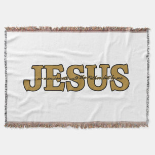 Jesus Christian Faith John 14:6 KJV Bible Verse Throw Blanket