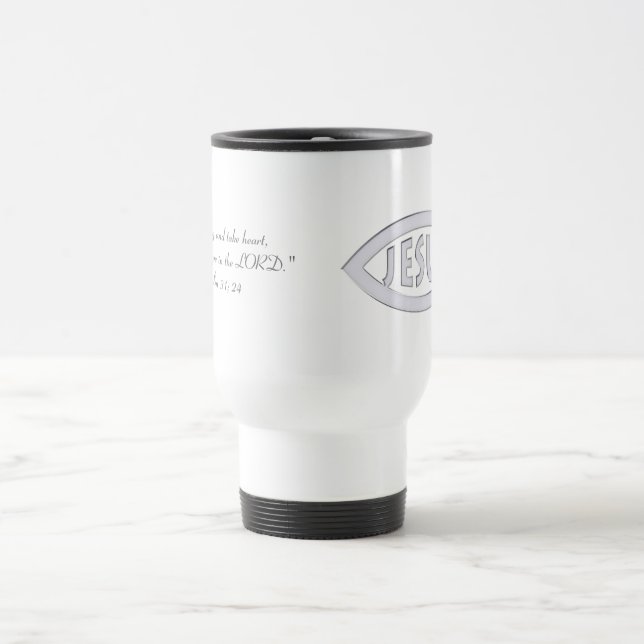 Jesus - Christian Fish Travel Mug (Center)