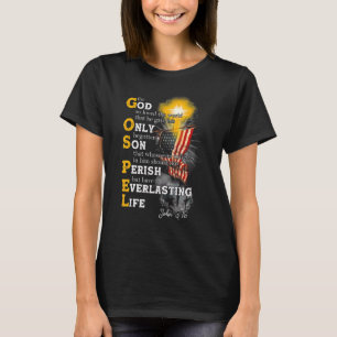 Jesus Christian Gospel American Flag 4th Of July T-Shirt