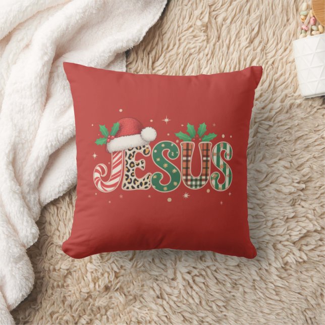 Jesus Christian Religious Saying Faith Bible Verse Cushion (Blanket)