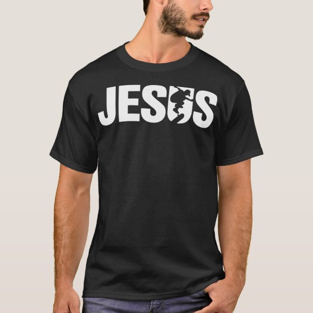 Jesus Christian Skateboard Cool Skater Design T-Shirt (Front)