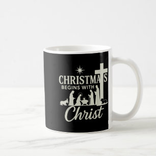 Jesus Christmas Begins With Christ Pjs Pajamas Tod Coffee Mug