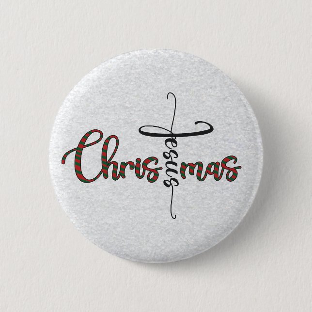 Jesus Christmas Button (Front)