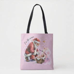 Jesus Christmas Christian Gift Holiday Tote Bag