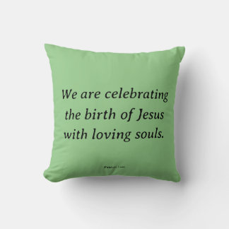 Jesus Christmas Inspirational Throw Pillow