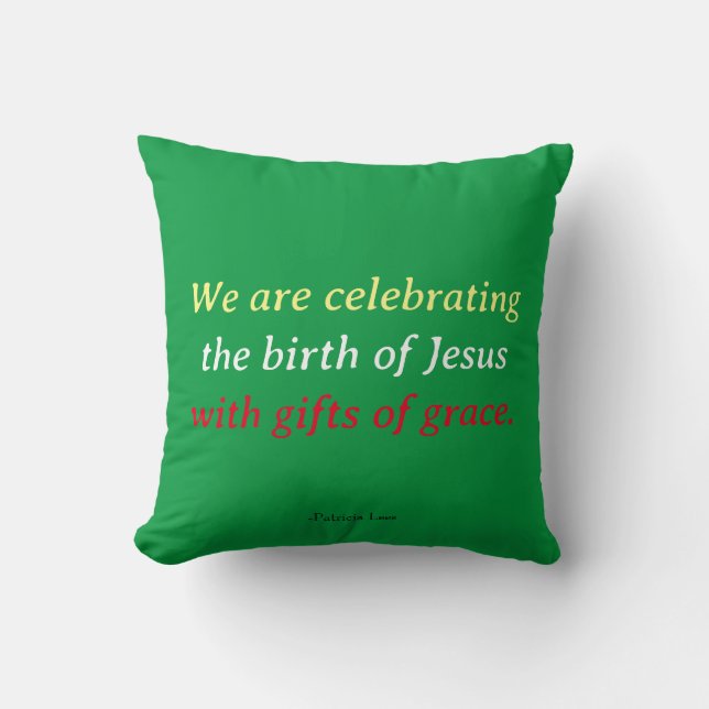 Jesus Christmas Inspirational Throw Pillow (Front)