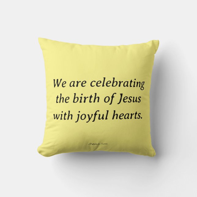 Jesus Christmas Throw Pillow (Front)