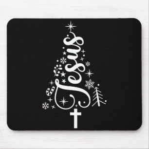 Jesus Christmas Tree Bible Verse  Mouse Mat