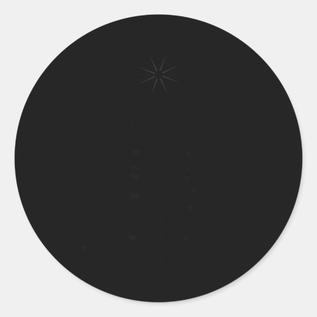 Jesus Christmas Tree Christian Bible Verse Snowfla Classic Round Sticker (Front)