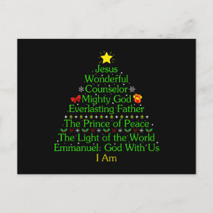 Jesus Christmas Tree Gift, Jesus Lovers, Catholic Postcard